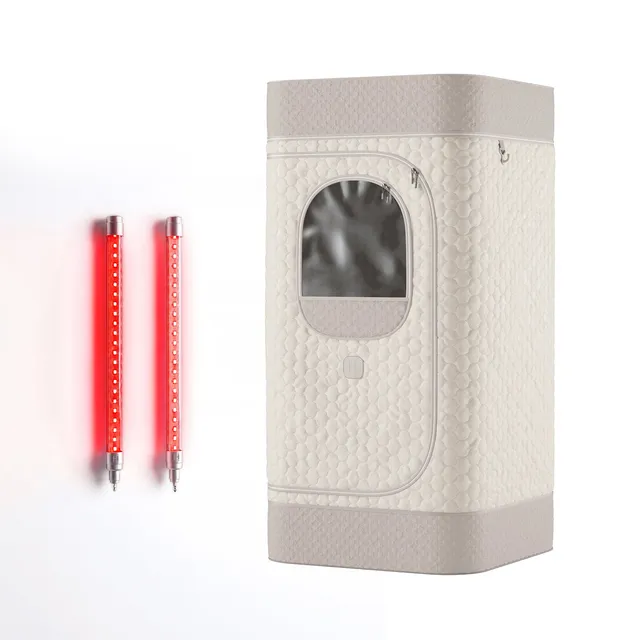 homedics-premium-steam-sauna-dual-red-light-wands-complete-recovery-system image 1