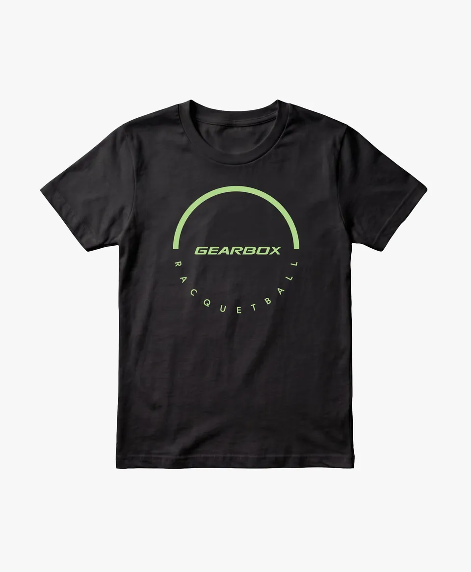 gearbox-dome-men-s-cotton-tee-black-racquetball-lifestyle-apparel image 1