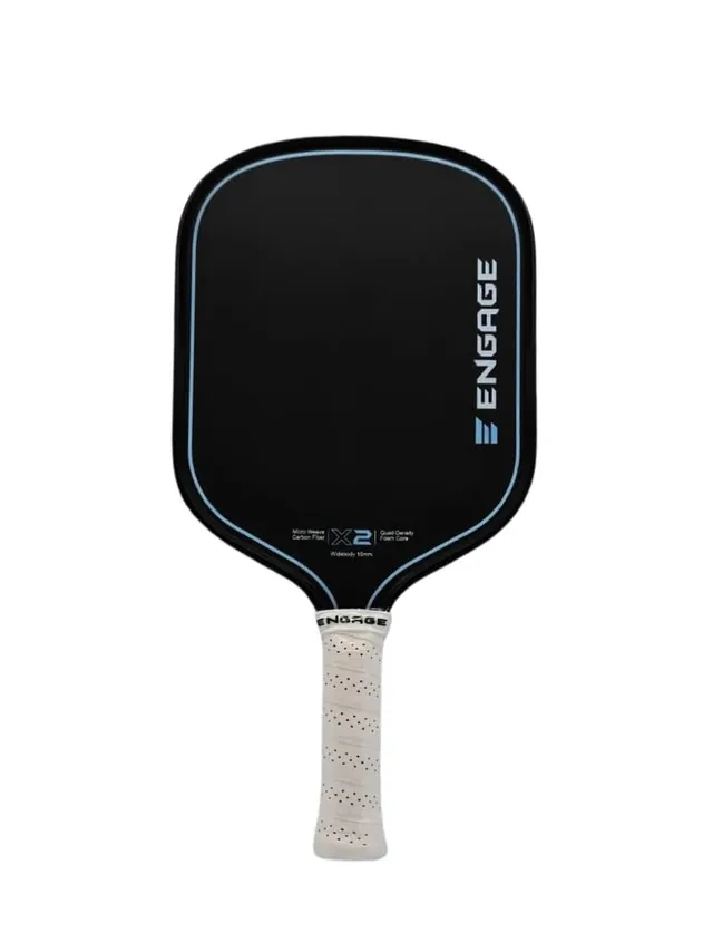 engage-x2-pickleball-paddle-raw-carbon-fiber-textured-surface-16mm-elongated-wid image 1