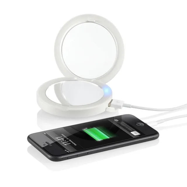 homedics-compact-charging-led-mirror-with-rechargeable-light-portable-beauty-ess image 1