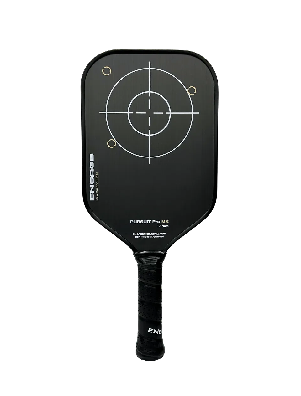 engage-pursuit-pro-mx-12-7-pickleball-paddle-raw-carbon-fiber-control-pro-black- image 1