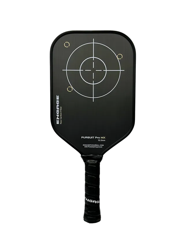 engage-pursuit-pro-mx-15-2-pickleball-paddle-raw-carbon-fiber-control-pro-black- image 1