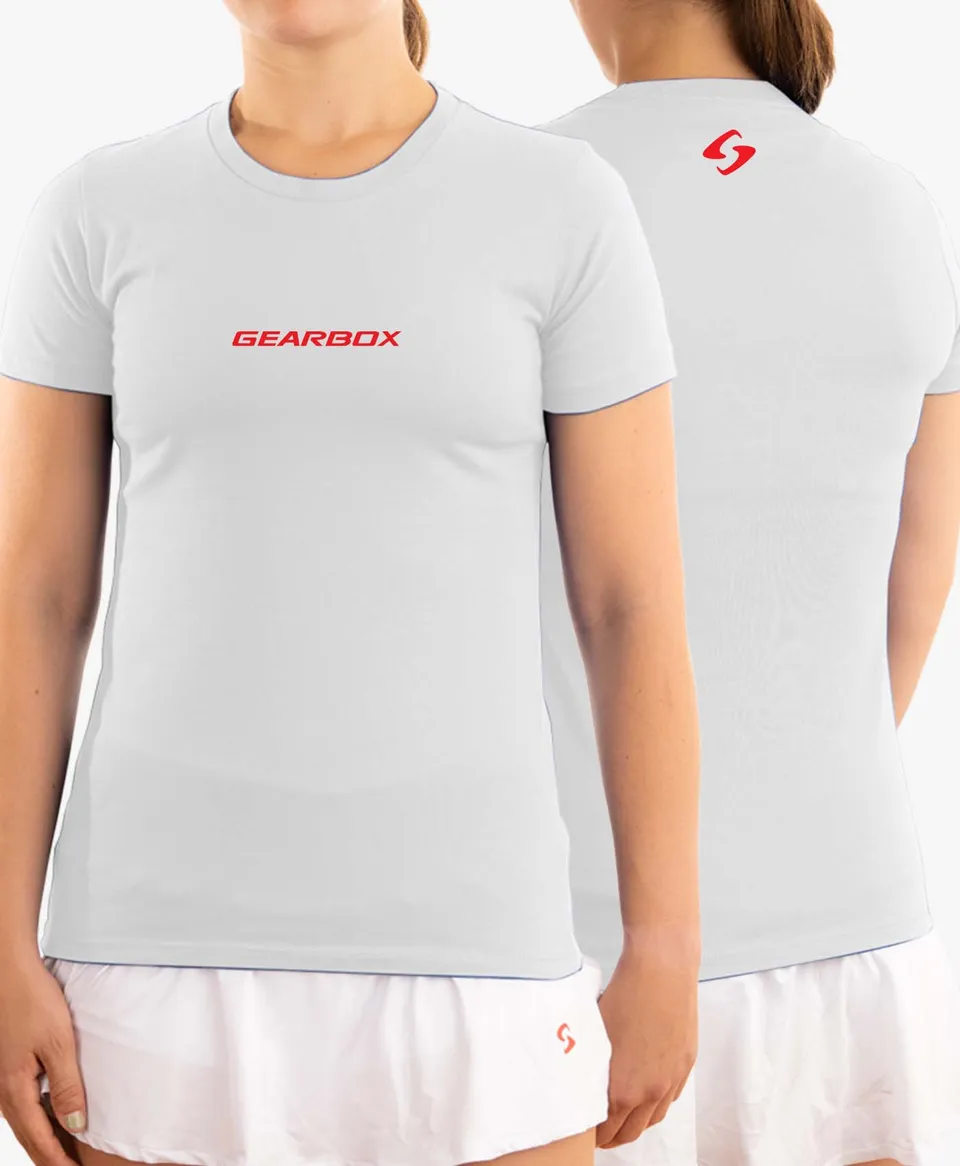 gearbox-emblem-women-s-cotton-tee-white image 1