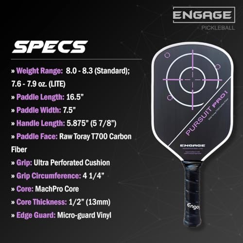engage-pursuit-pro1-pickleball-paddle-carbon-fiber-machpro-core-deep-magenta-sta image 7