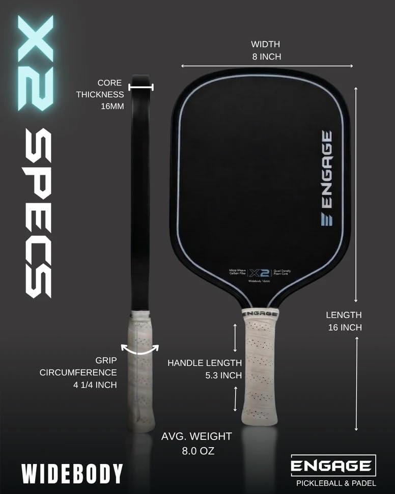 engage-x2-pickleball-paddle-raw-carbon-fiber-textured-surface-16mm-elongated-wid image 6
