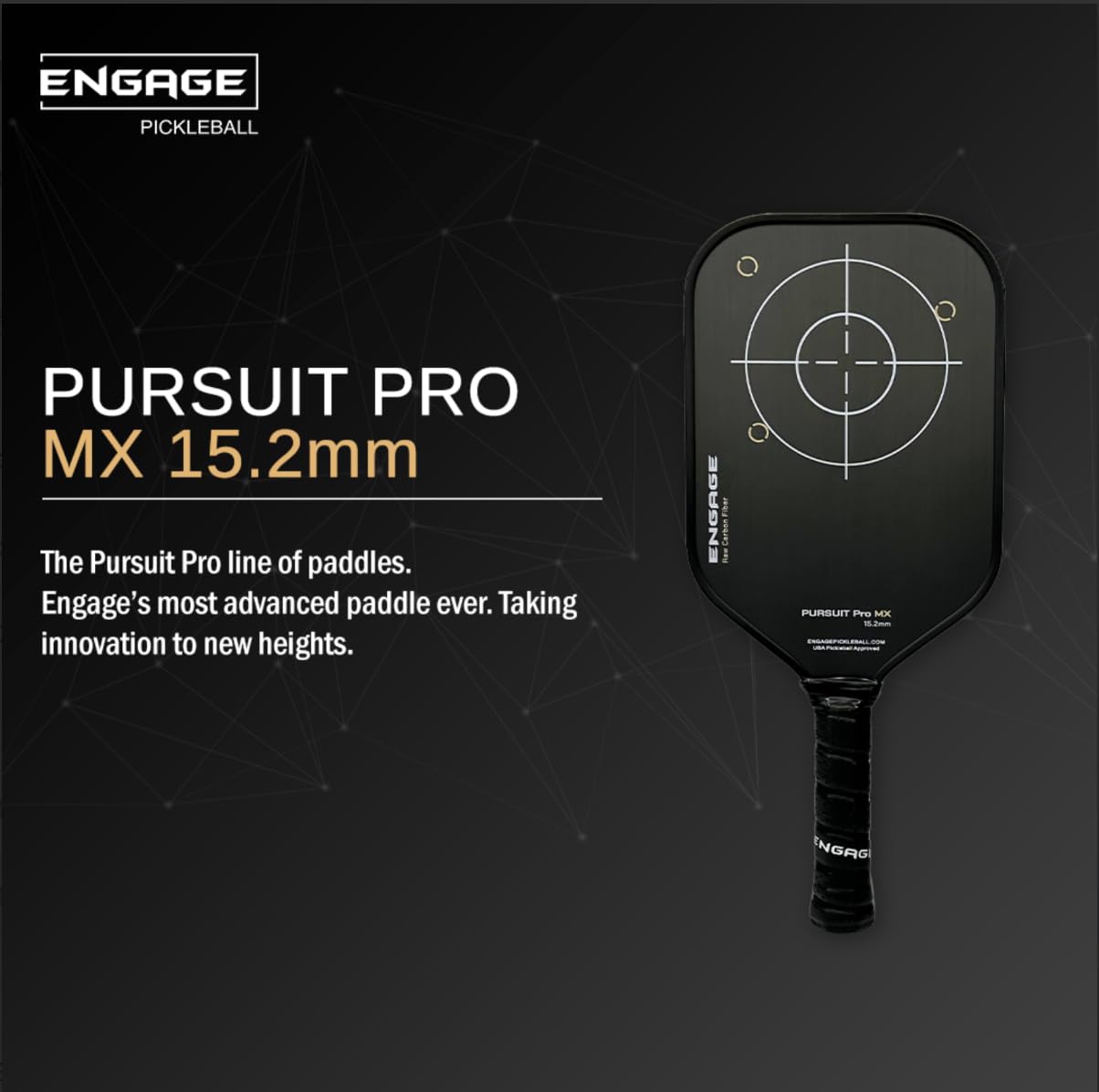 engage-pursuit-pro-mx-6-0-raw-carbon-fiber-pickleball-paddle-elongated-control-p image 3