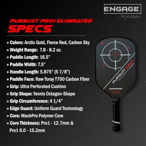 engage-pursuit-pro1-elongated-carbon-fiber-pickleball-paddle-fierce-red-elongate image 8