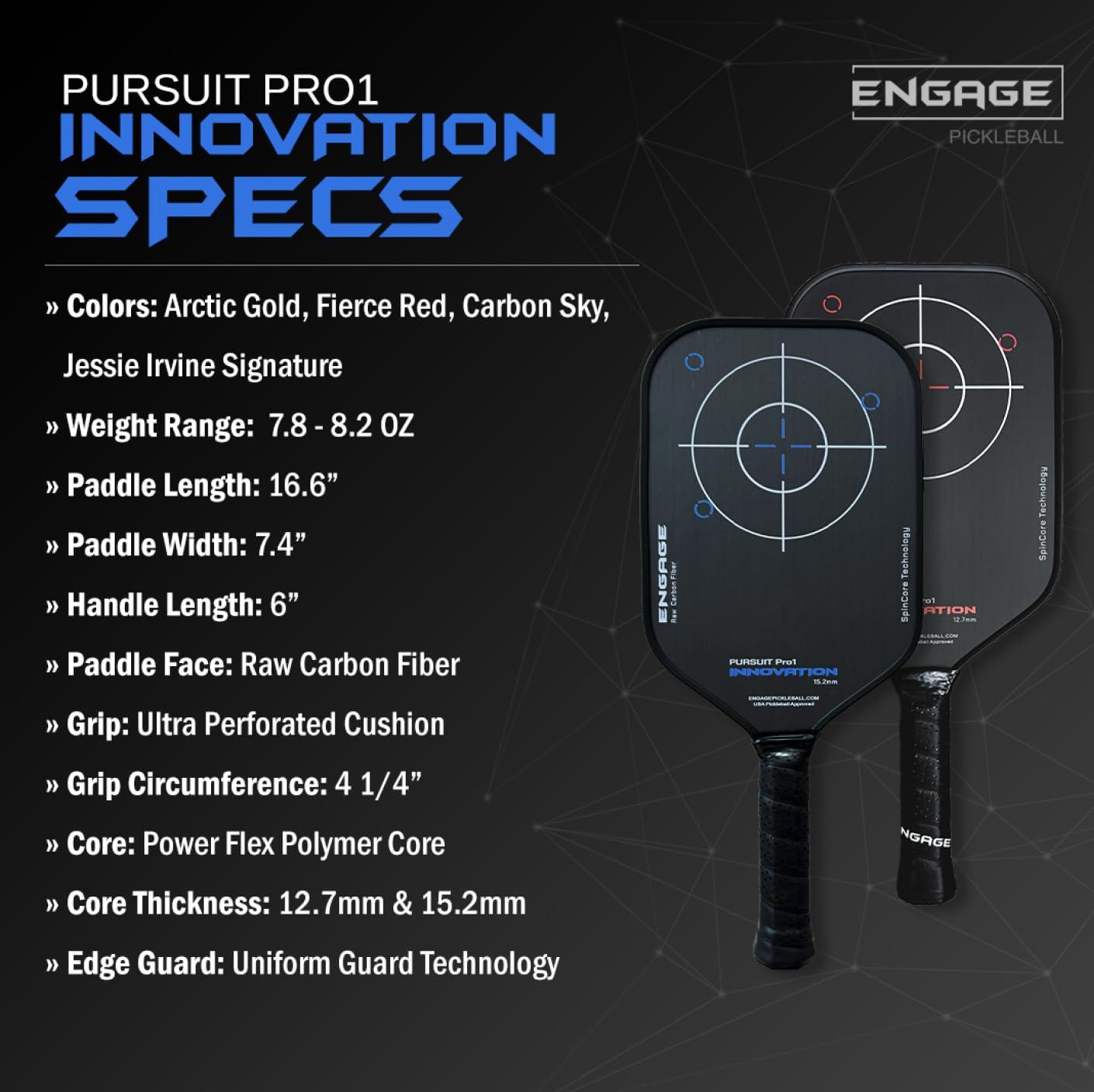 engage-pursuit-pro1-innovation-pickleball-paddle-raw-carbon-fiber-15-2mm-core-7- image 6