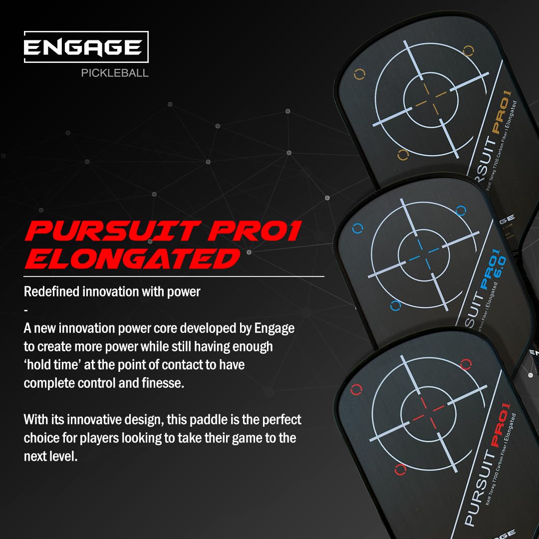 engage-pursuit-pro1-elongated-carbon-fiber-pickleball-paddle-fierce-red-elongate image 3