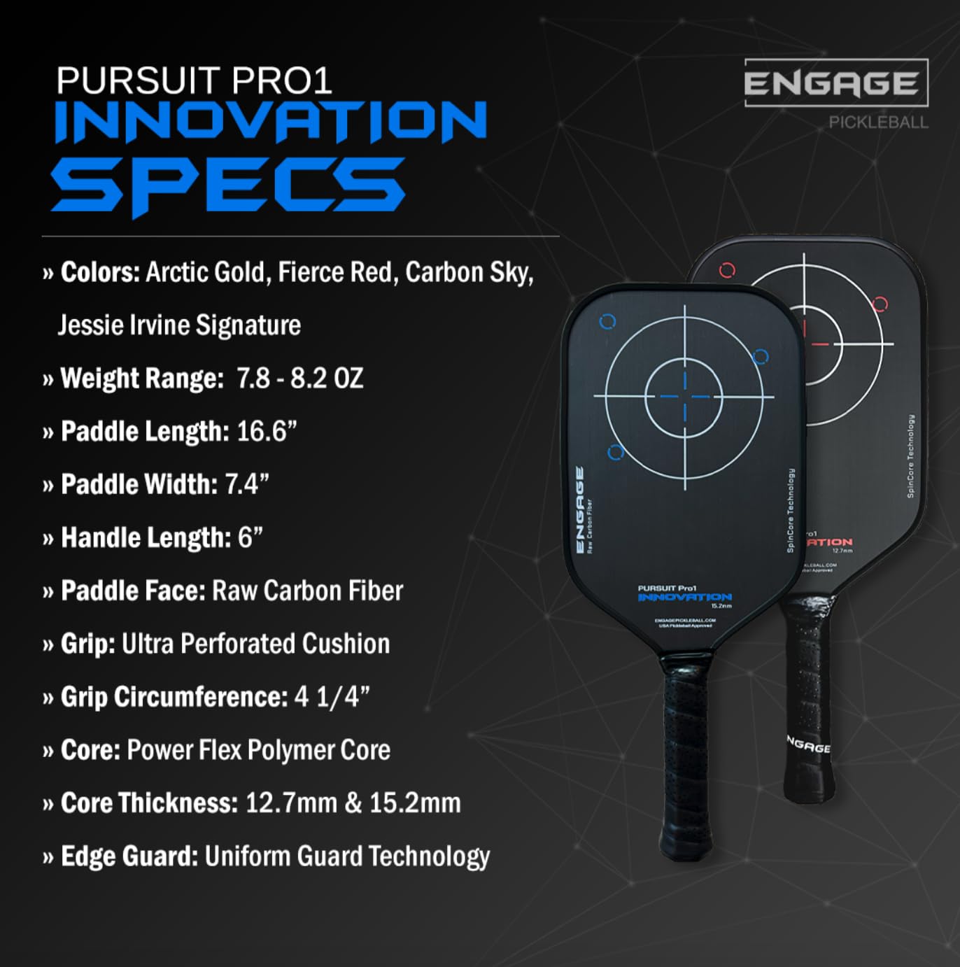engage-pursuit-pro1-pickleball-paddle-raw-carbon-fiber-extreme-power-spin image 6
