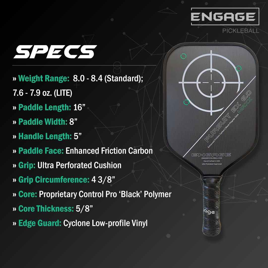 engage-maxx-ex-6-0-pursuit-pickleball-paddle-enhanced-friction-carbon-surface-st image 3