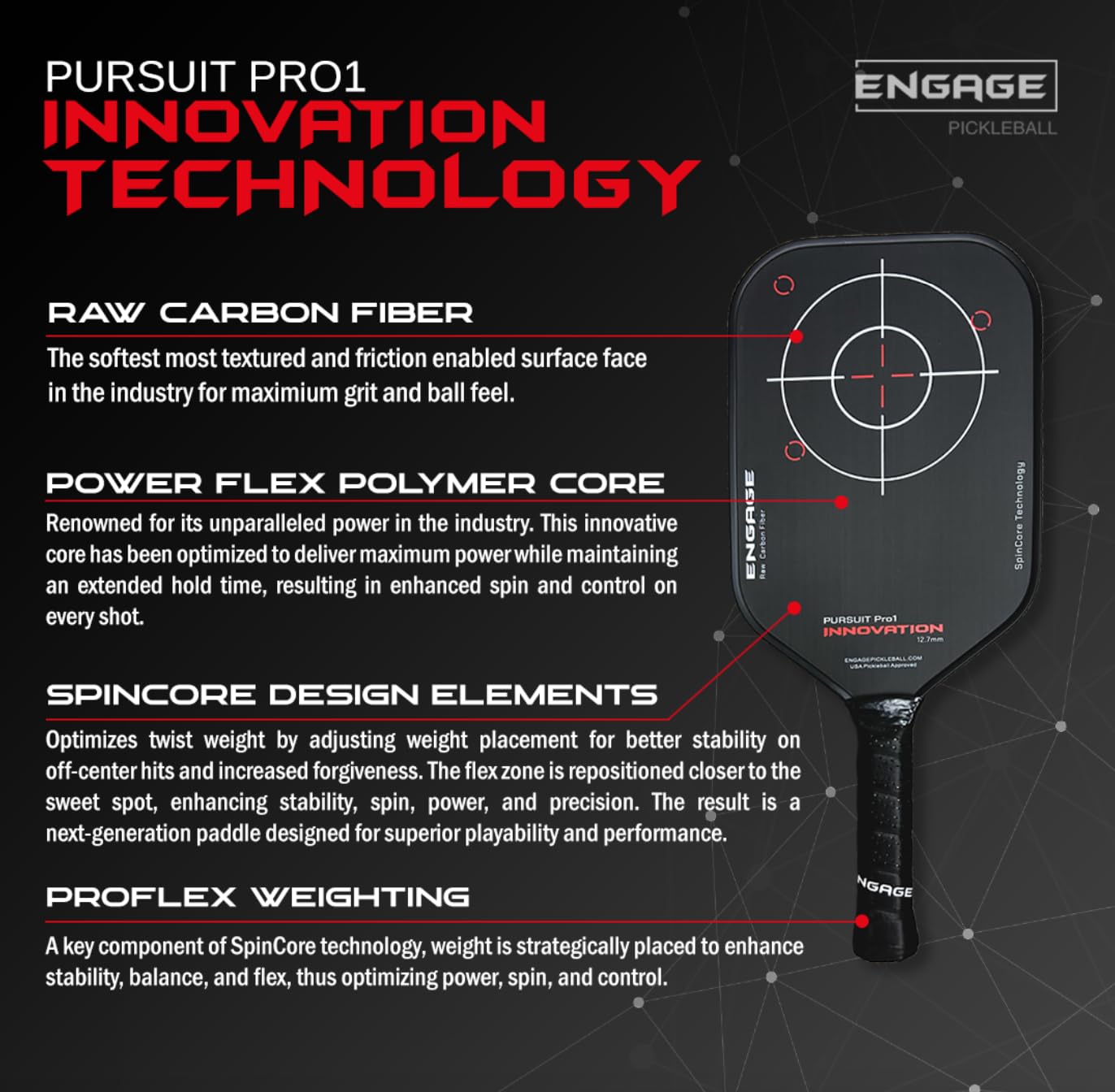 engage-pursuit-pro1-pickleball-paddle-raw-carbon-fiber-extreme-power-spin image 5