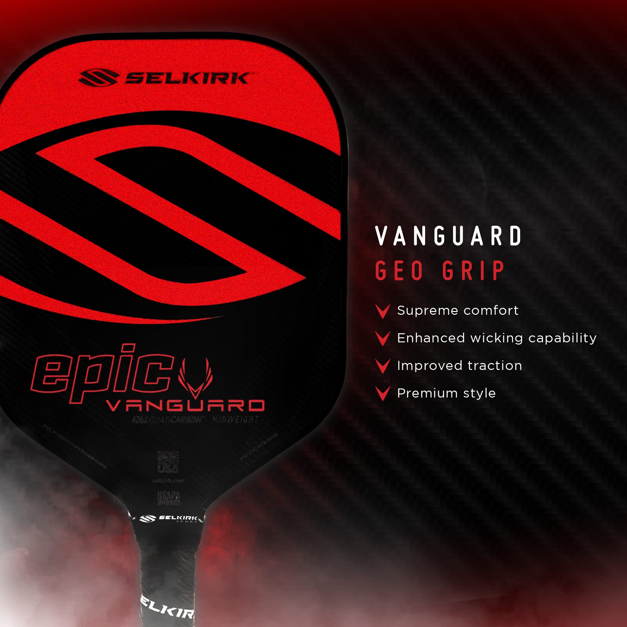 selkirk-vanguard-hybrid-s2-pickleball-paddle-carbon-fiber-x5-core image 2