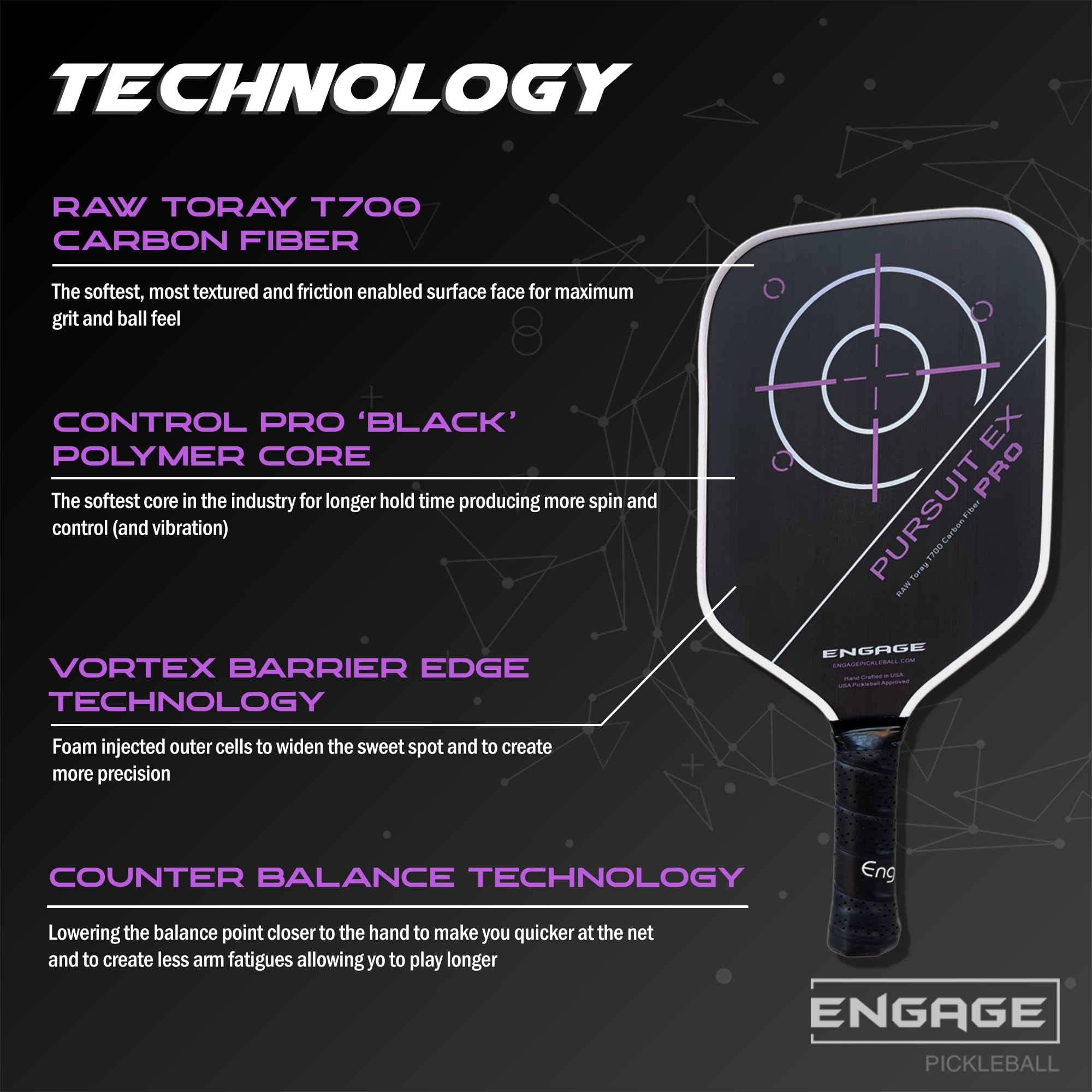 engage-pursuit-pro-ex-pickleball-paddle-widebody-raw-t700-toray-carbon-fiber-fac image 3