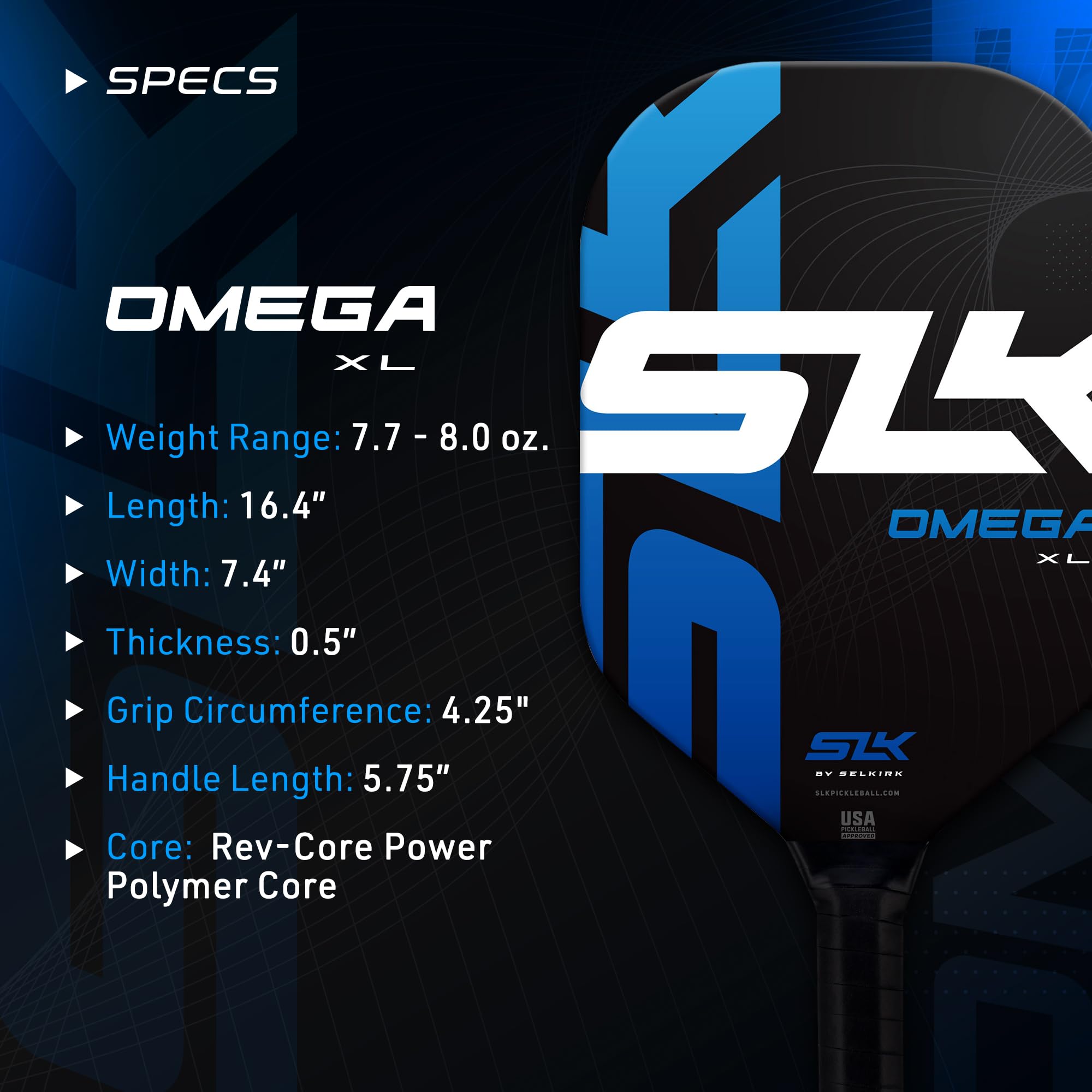 selkirk-sport-slk-omega-xl-pickleball-paddle-12k-carbon-fiber-13mm-core-extended image 6