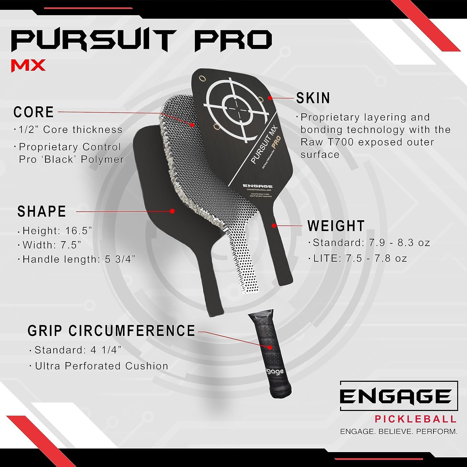 engage-pursuit-pro-mx-pickleball-paddle-jessie-irvine-signature-raw-t700-carbon- image 2