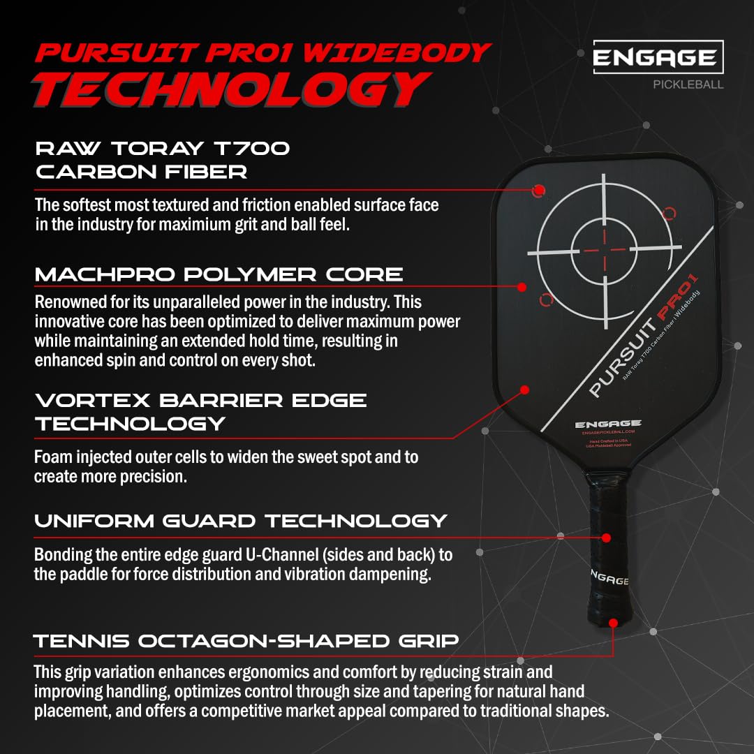 engage-pursuit-pro1-widebody-pickleball-paddle-raw-carbon-fiber-machpro-core-8-0 image 2