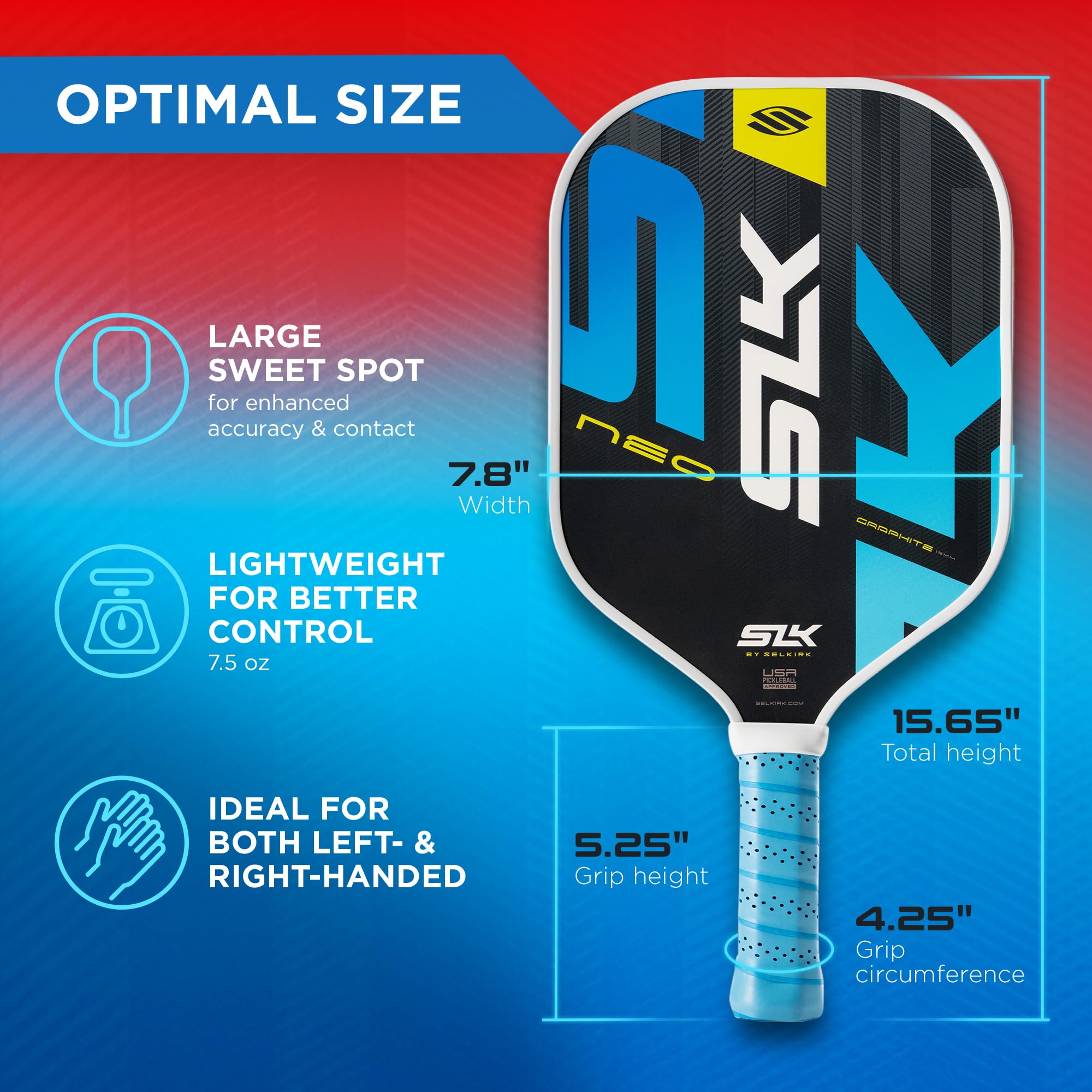 selkirk-sport-slk-neo-2-0-pickleball-paddle-set-of-2-graphite-fiberglass image 3