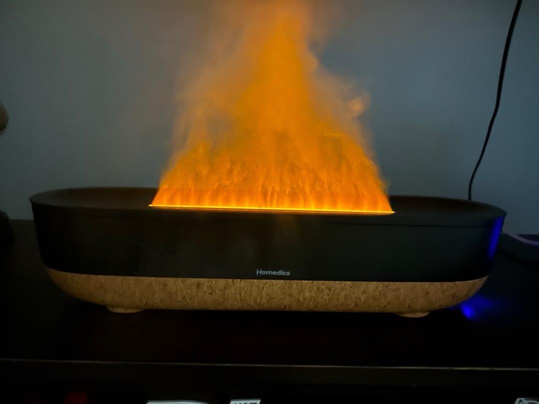 Love the cozy fire effect