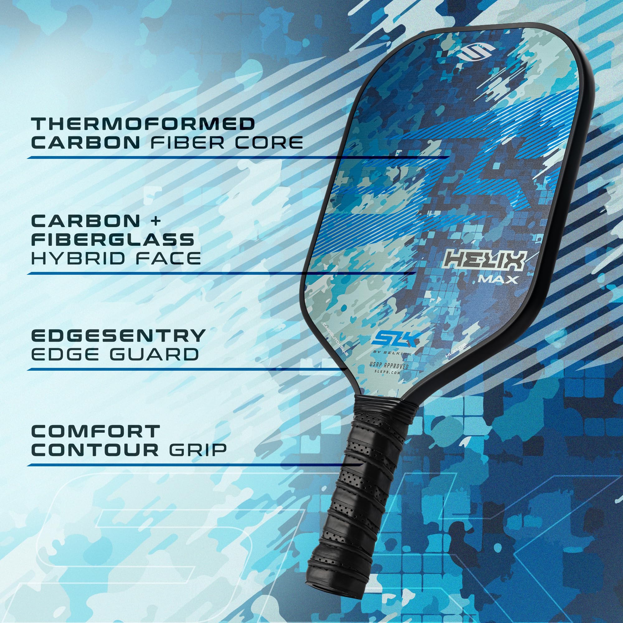selkirk-sport-slk-helix-pro-pickleball-paddle-carbon-fiber-fiberglass-hybrid-the image 4