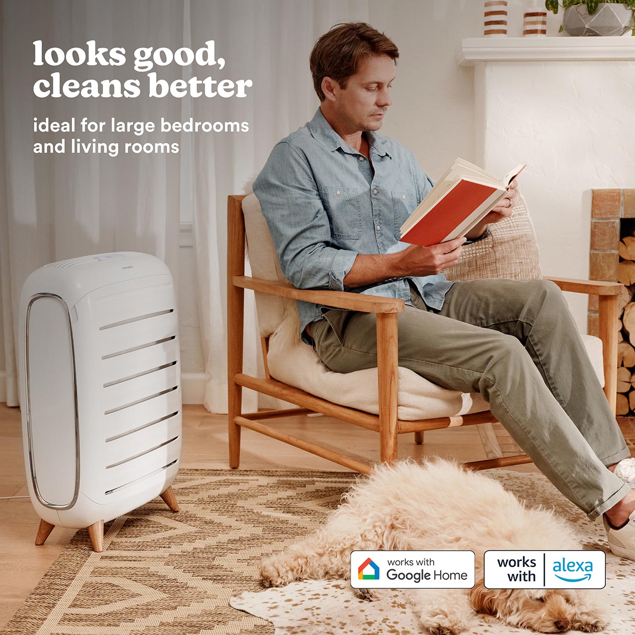 homedics-extra-large-room-smart-air-purifier-c500-advanced-filtration-wifi image 2