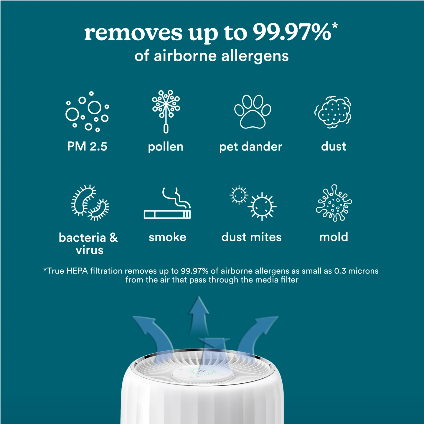homedics-large-room-smart-air-purifier-t200 image 4