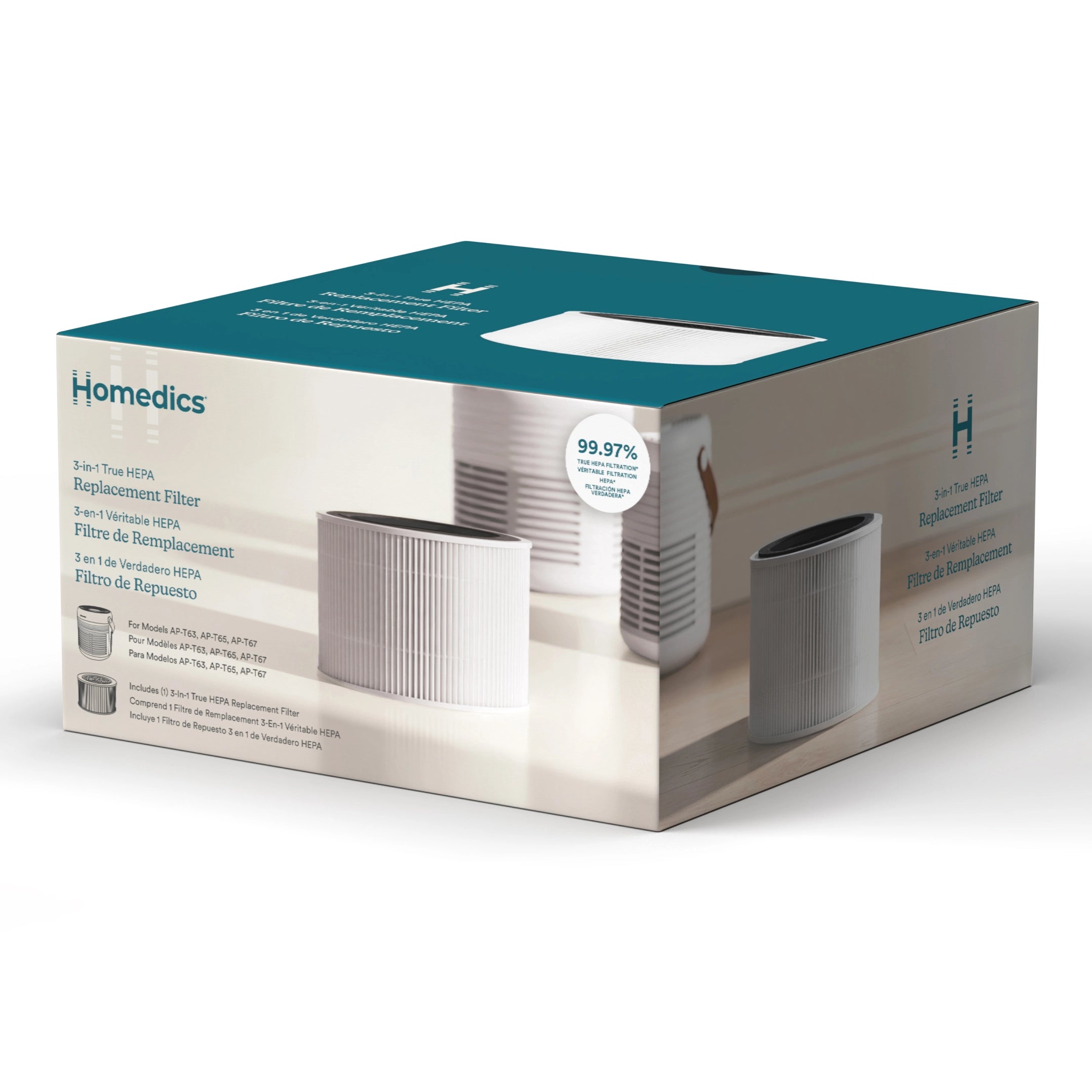 homedics-3-in-1-true-hepa-replacement-filter-compatible-with-ap-t63-ap-t65-ap-t6 image 6
