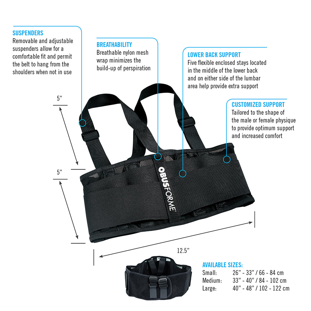 homedics-obusforme-unisex-back-belt-adjustable-lumbar-support-with-breathable-me image 2