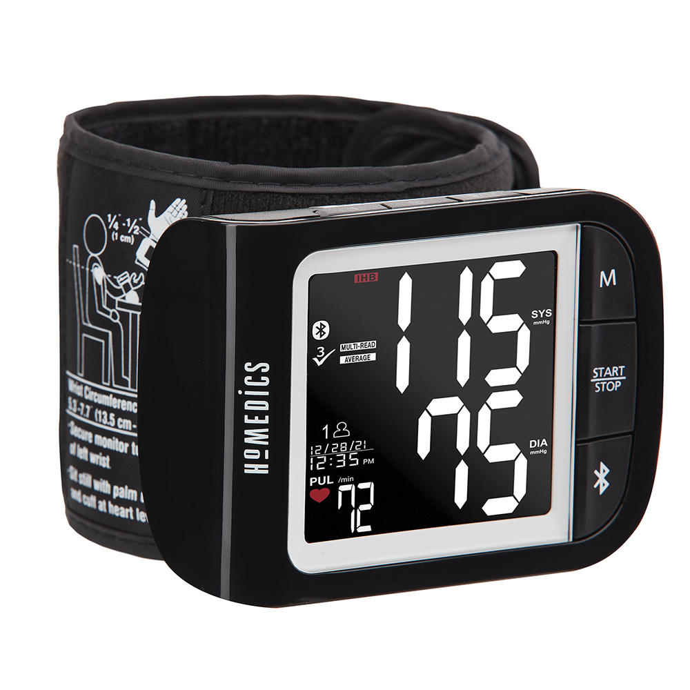 homedics-premium-wrist-blood-pressure-monitor-with-attached-wrist-cuff-smart-mea image 2