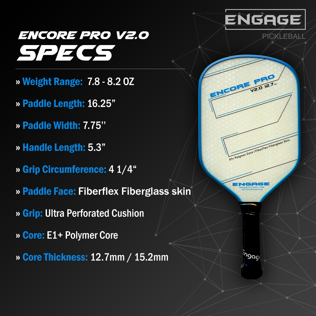 engage-encore-pro-v2-0-hybrid-pickleball-paddle-enthusiast-series image 3