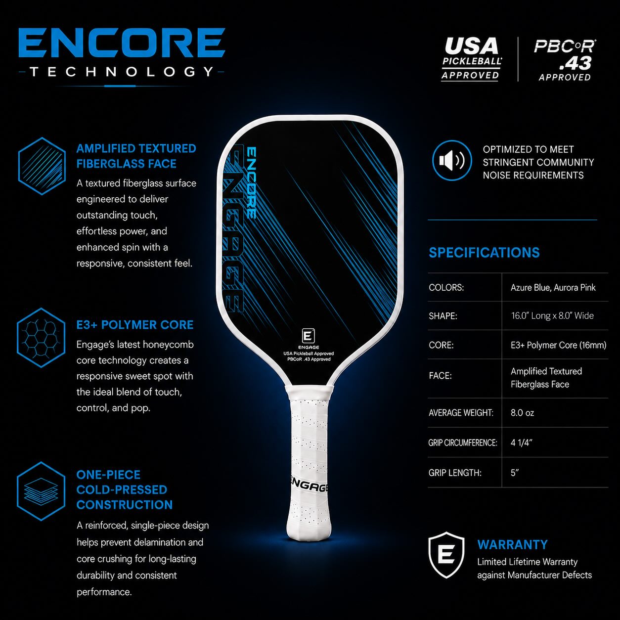 engage-encore-16mm-balanced-performance-pickleball-paddle-vip image 3