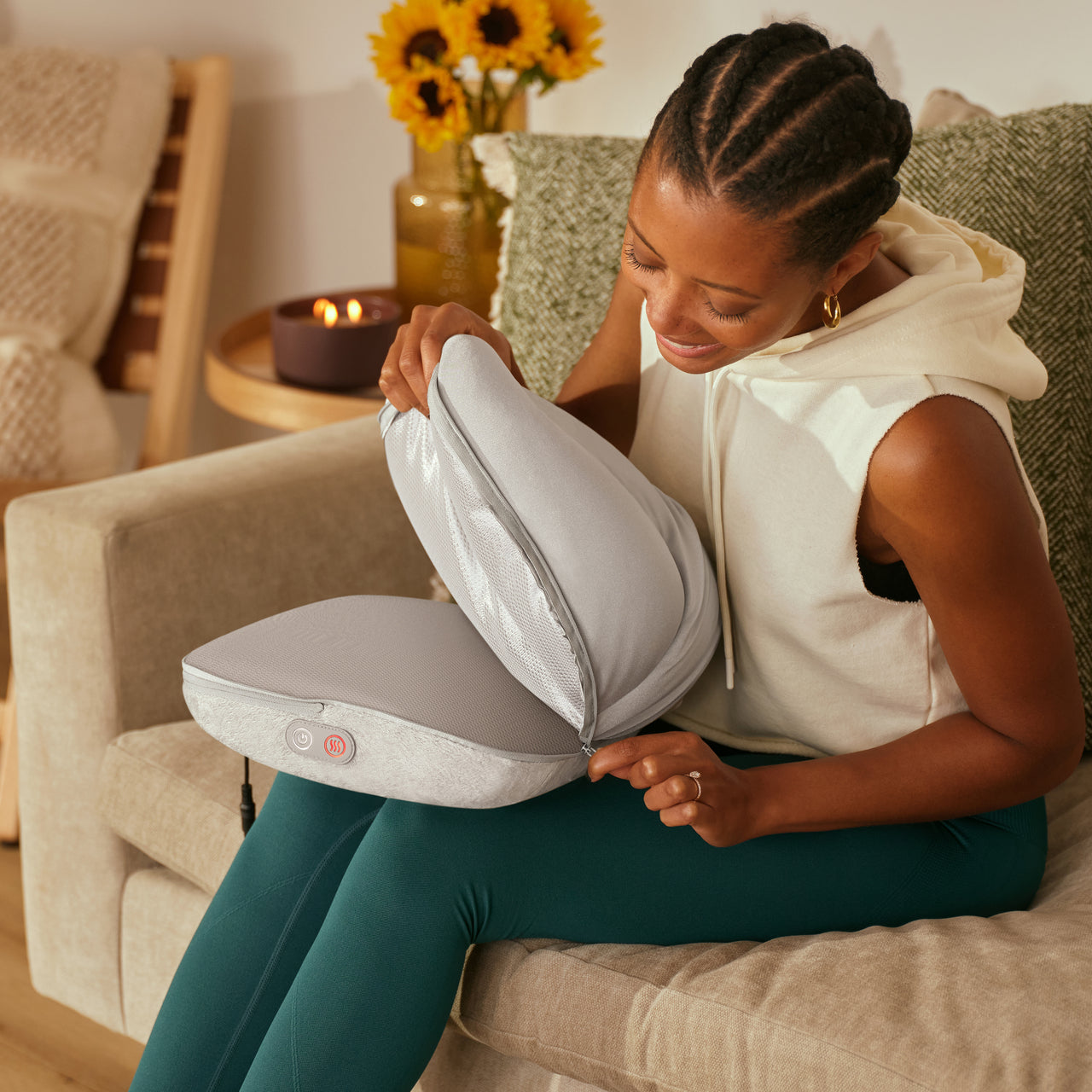 homedics-3-in-1-shiatsu-massager-deep-kneading-with-heat-and-adjustable-straps image 7