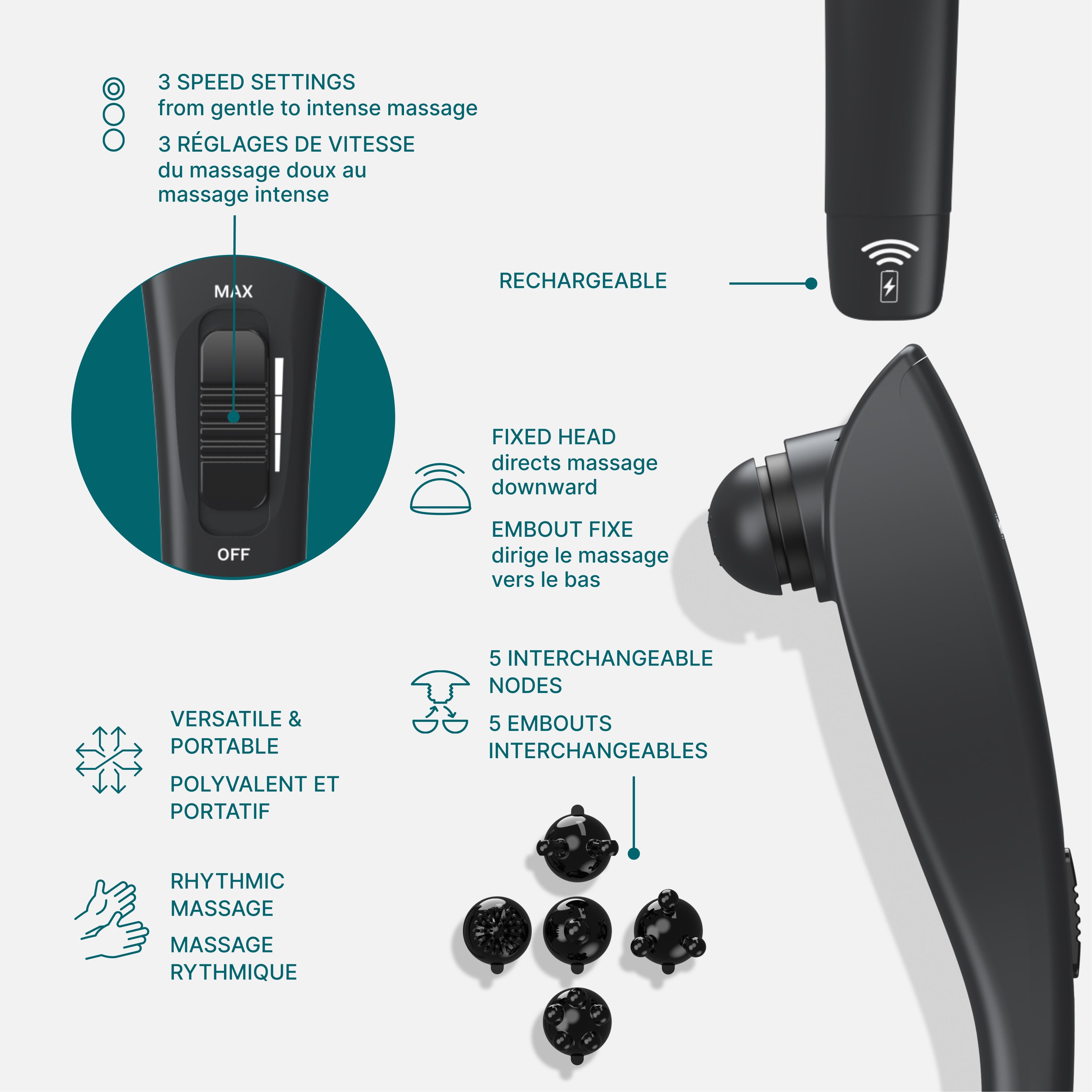 homedics-rechargeable-deep-tissue-percussion-massager-theragun-alternative image 3