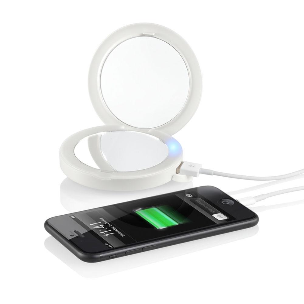 homedics-compact-charging-led-mirror-with-rechargeable-light-portable-beauty-ess image 1