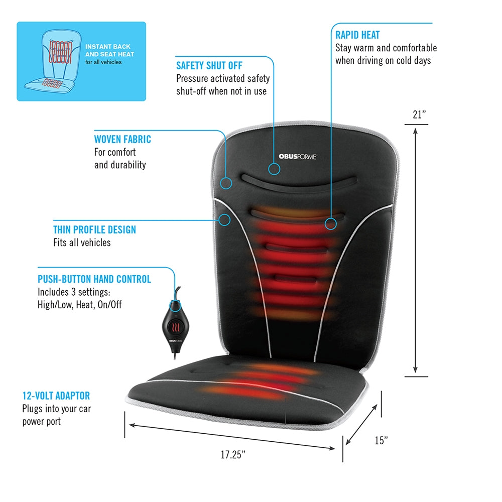 homedics-back-seat-heated-car-cushion-12v-high-low-heat image 2