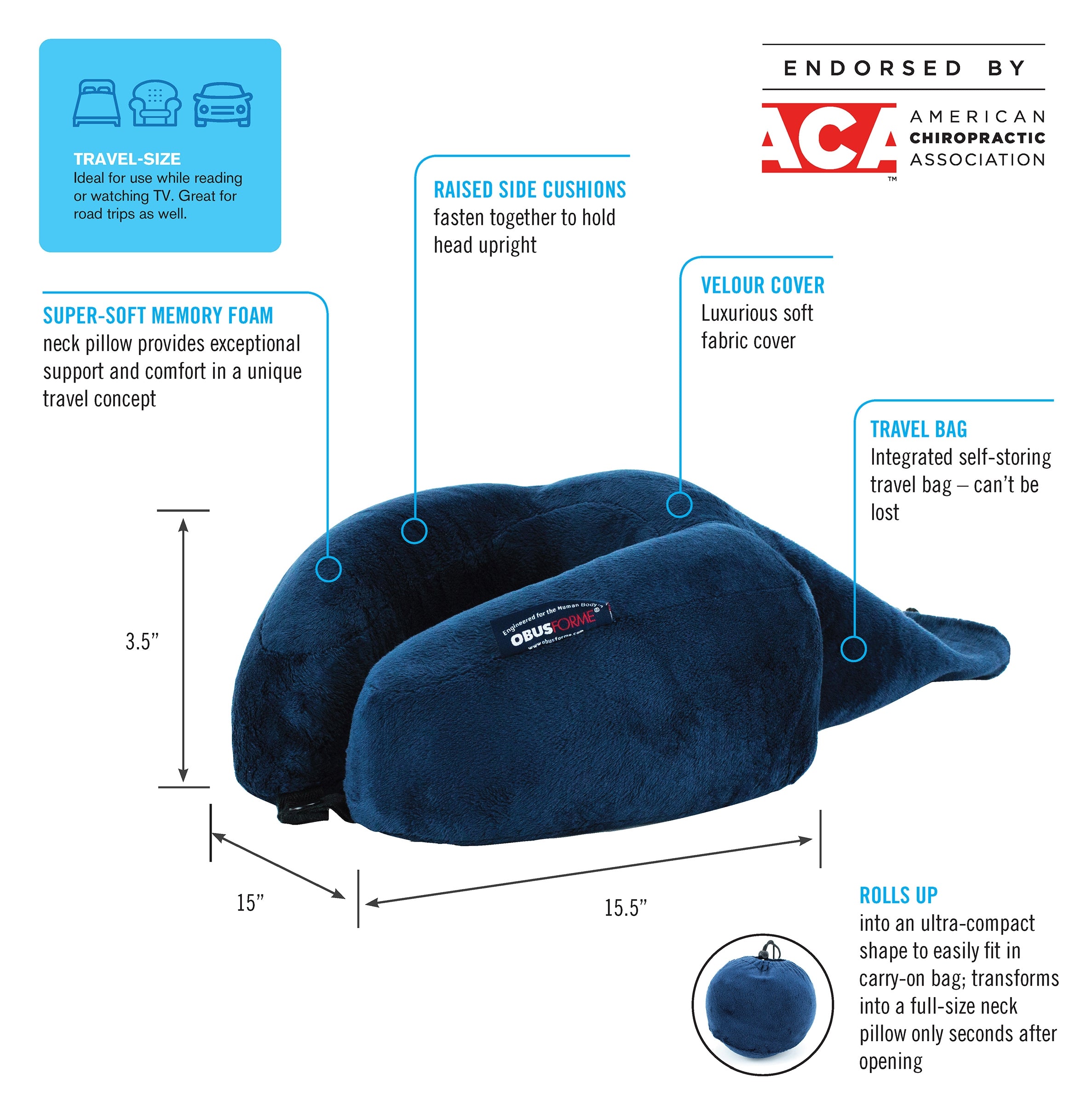 homedics-obusforme-ultra-compact-roll-up-travel-neck-pillow-with-stash-bag image 2