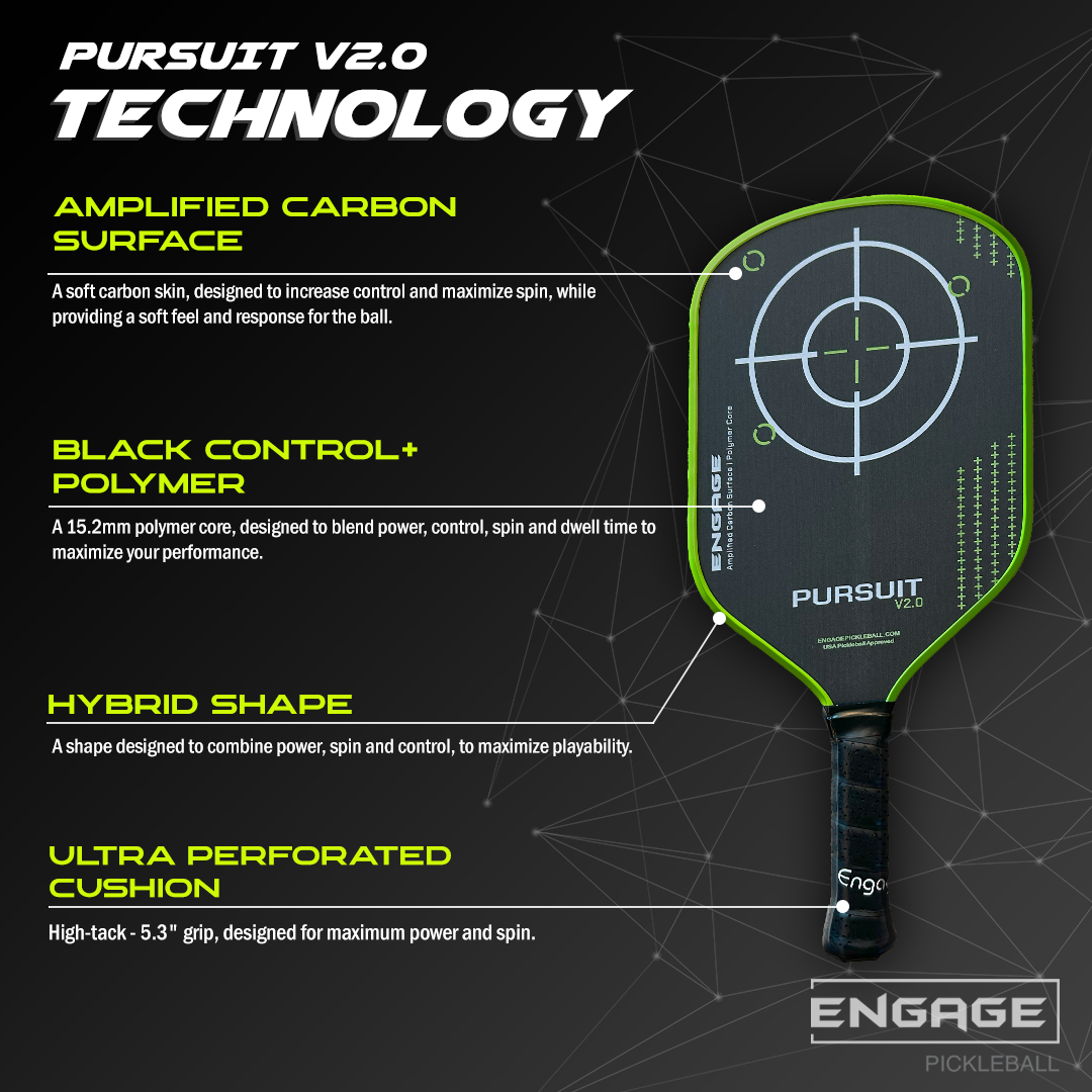 engage-pursuit-v2-0-pickleball-paddle-amplified-carbon-surface-hybrid-shape image 2