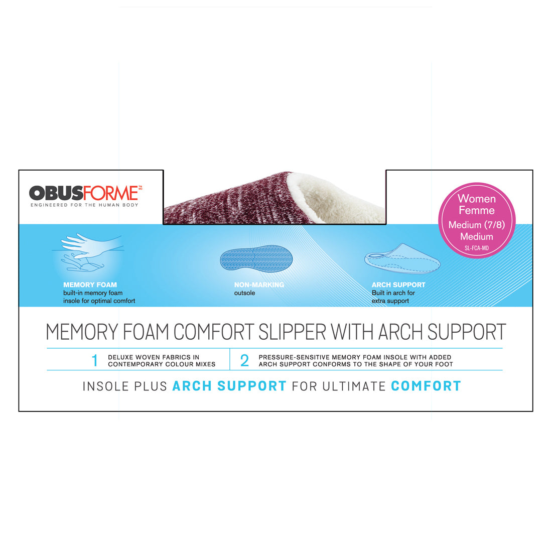 homedics-ladies-arch-support-memory-foam-slippers image 7