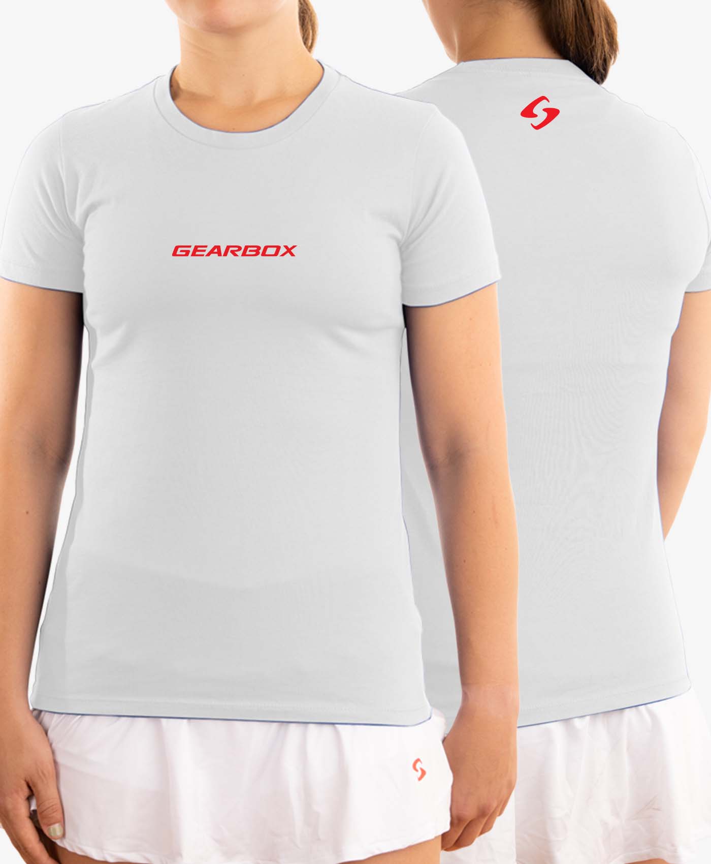 gearbox-emblem-women-s-cotton-tee-white image 1