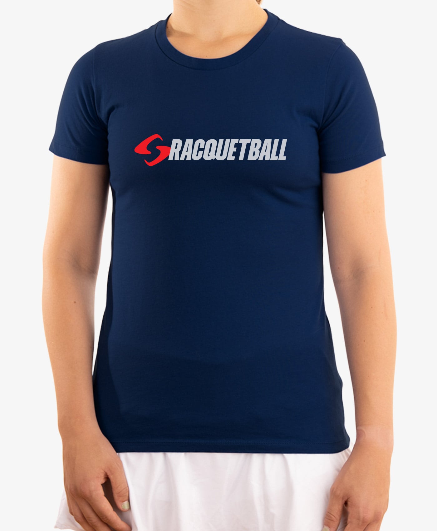 gearbox-women-s-cotton-tee-navy-racquetball-lifestyle-apparel image 1