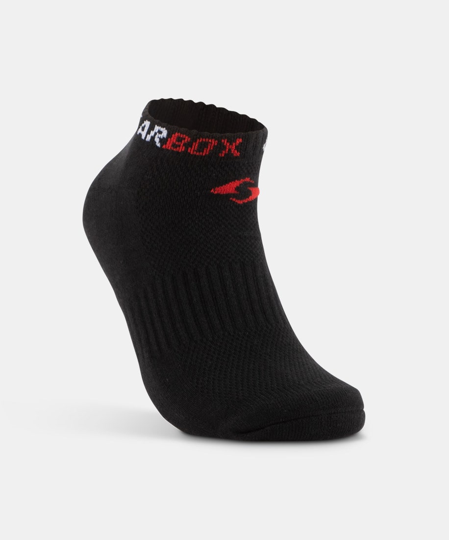 gearbox-no-show-socks-black-red-white image 5