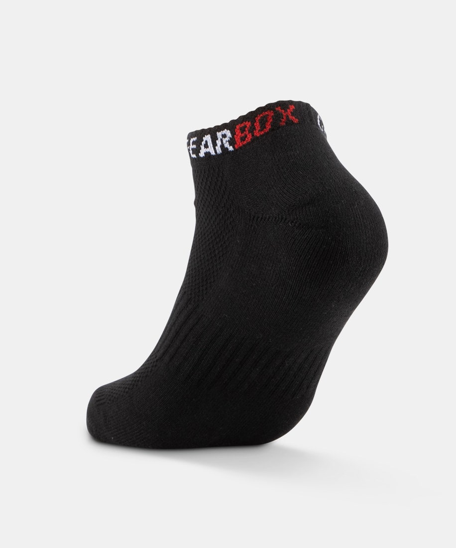 gearbox-no-show-socks-black-red-white image 7