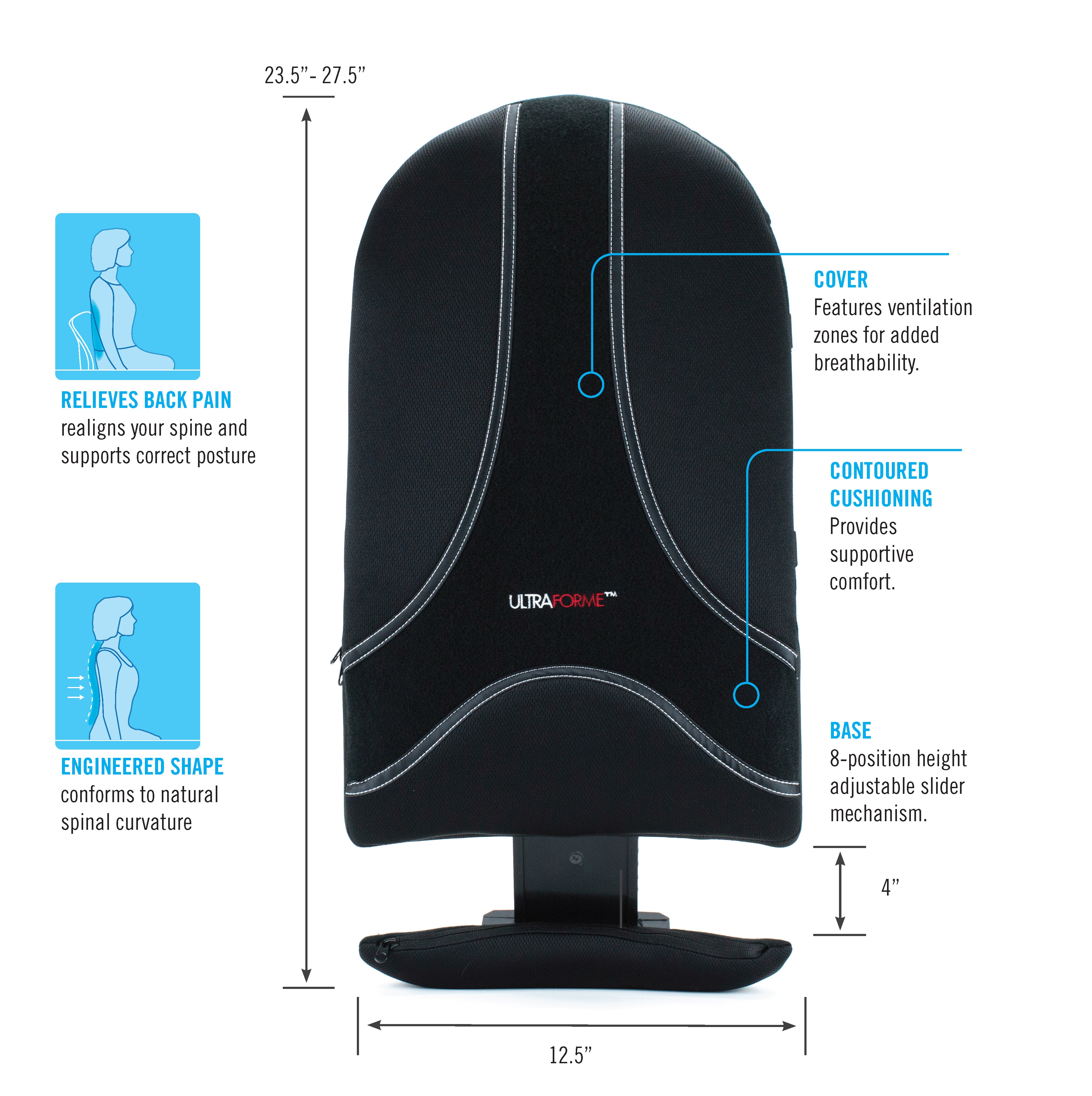 homedics-ultraforme-universal-backrest-full-back-support-with-8-position-height- image 2