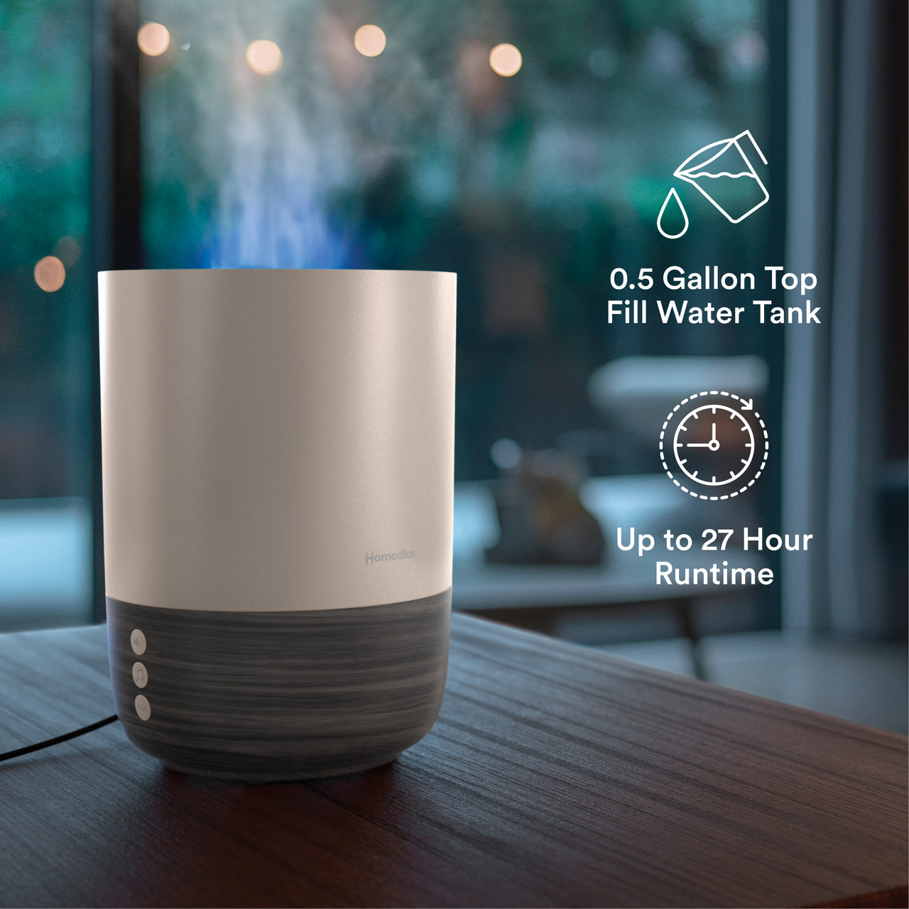homedics-deluxe-fireside-ultrasonic-humidifier-360-degree-mist-soothing-fireplac image 5