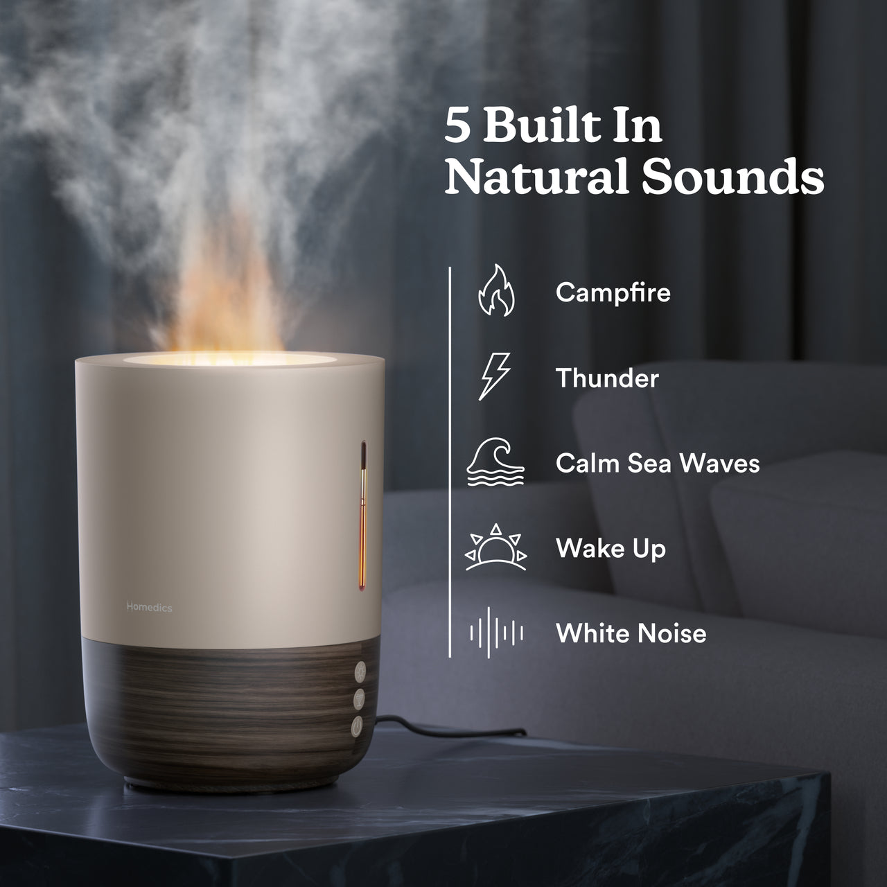 homedics-deluxe-fireside-ultrasonic-humidifier-360-degree-mist-soothing-fireplac image 7