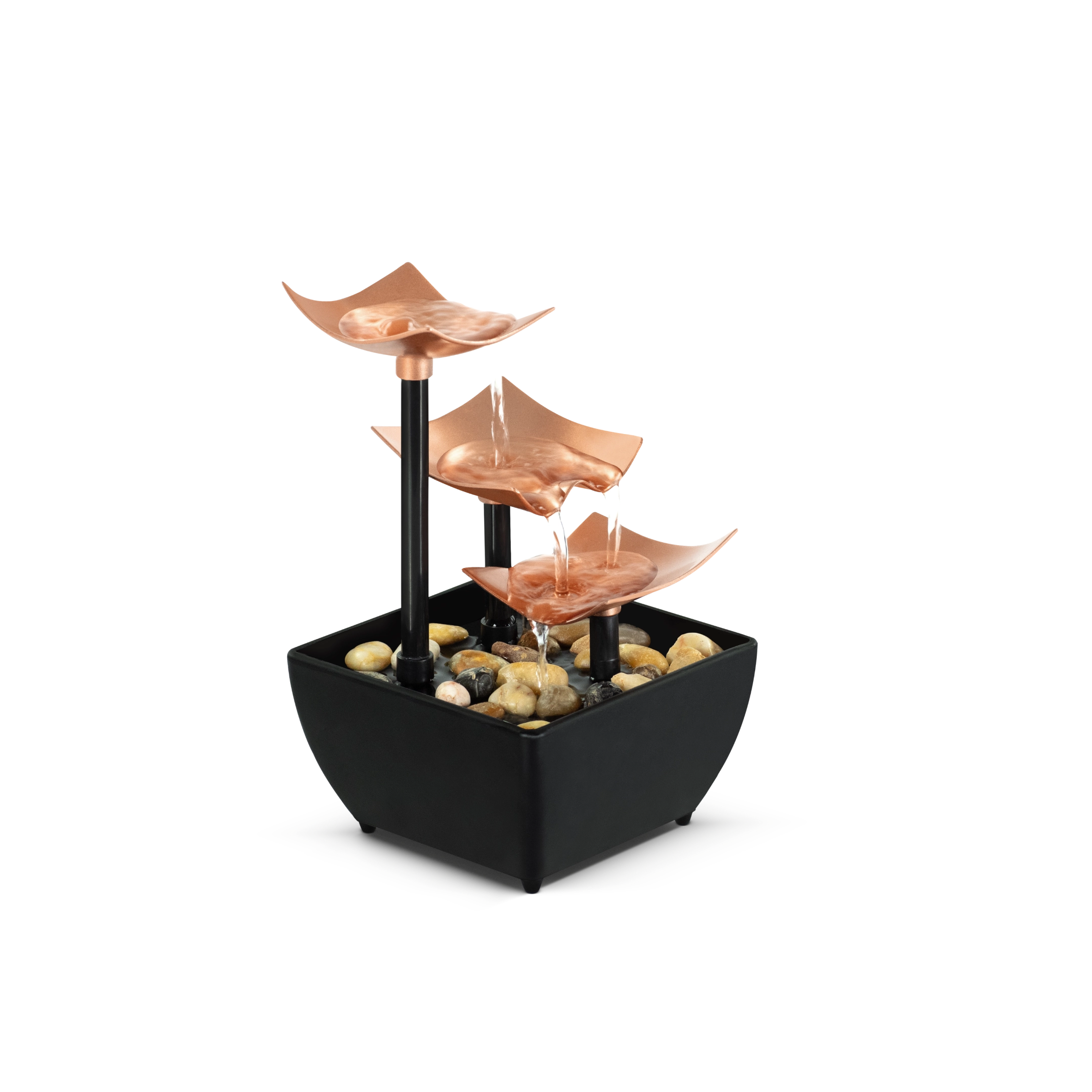 homedics-relaxation-fountain-3-tier-tabletop-water-fountain-with-quiet-pump-and- image 1