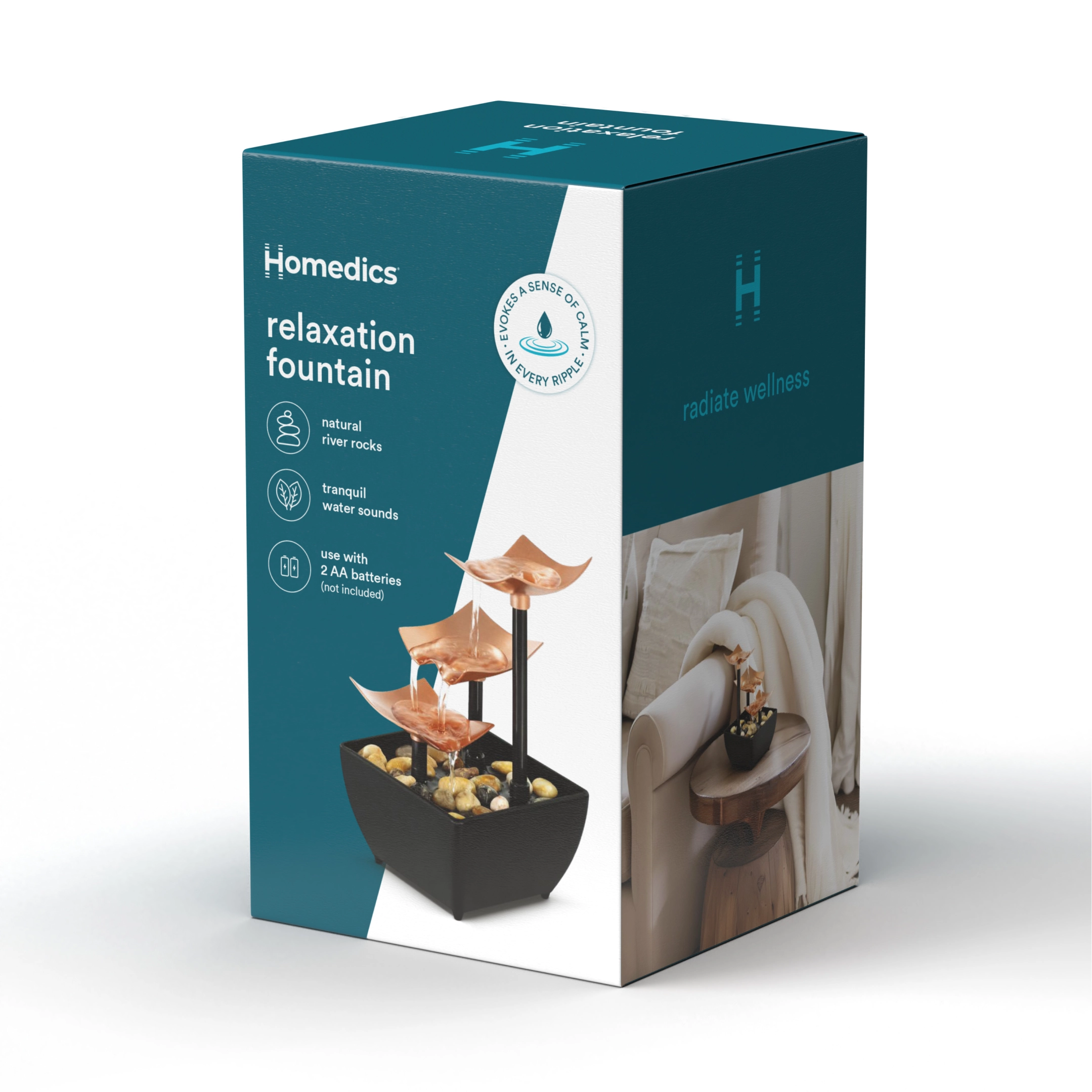 homedics-relaxation-fountain-3-tier-tabletop-water-fountain-with-quiet-pump-and- image 7